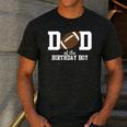 Dad Of The Birthday Boy Football Lover First Birthday Party Men's Casual T-Shirt Dark Grey