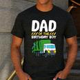 Dad Of The Birthday Boy Garbage Truck Birthday Party Men's Casual T-Shirt Dark Grey