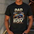 Dad Of The Birthday Boy Monster Truck Family Matching Party Men's Casual T-Shirt Dark Grey