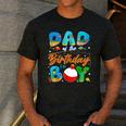 Dad Of The Birthday Boy Ofishally One Family Matching Party Men's Casual T-Shirt Dark Grey