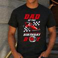 Dad Of The Birthday Boy Pit Crew Race Car Matching Family Men's Casual T-Shirt Dark Grey