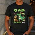 Dad Of The Birthday Boy T Rex Dinosaur Family Party Men's Casual T-Shirt Dark Grey