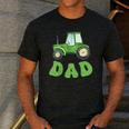 Dad Of The Birthday Boy Tractor Farm Trucks Family Party Men's Casual T-Shirt Dark Grey