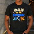 Dad Of The Birthday Boy Two The Moon Space Family Matching Men's Casual T-Shirt Dark Grey