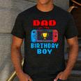 Dad Of The Birthday Boy Video Games Theme Bday Matching Men's Casual T-Shirt Dark Grey