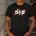 Dad Of The Birthday Boys Space Astronaut 1st Birthday Family Men's Casual T-Shirt Dark Grey