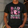 Dad Of The Birthday Cow-Girl Rodeo Cowgirl Bday Men's Casual T-Shirt Dark Grey
