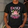Dad Of The Birthday Girl 1St Birthday Pink Cow Farm Men's Casual T-Shirt Dark Grey Dad Of The Birthday Girl 1St Birthday Pink Cow Farm Men's Casual T-Shirt Dark Grey