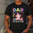 Dad Of The Birthday Girl Axolotl Bday Party Family Men's Casual T-Shirt Dark Grey