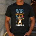 Dad Of The Birthday Girl Boy Cheetah Men's Casual T-Shirt Dark Grey