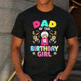 Dad Of The Birthday Girl Candy Family Bday Party Men's Casual T-Shirt Dark Grey