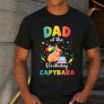 Dad Of The Birthday Girl Capybara Bday Party Family Men's Casual T-Shirt Dark Grey