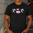 Dad Of The Birthday Girl Cow Daddy Papa Bday Matching Men's Casual T-Shirt Dark Grey