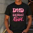 Dad Of The Birthday Girl Family Pink Coquette Bow Men's Casual T-Shirt Dark Grey Dad Of The Birthday Girl Family Pink Coquette Bow Men's Casual T-Shirt Dark Grey