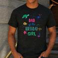 Dad Of The Birthday Girl Under Sea Theme Matching Family Men's Casual T-Shirt Dark Grey