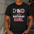 Dad Of The Birthday Girl Shirt Farm Cow Daddy Papa 1st Men's Casual T-Shirt Dark Grey