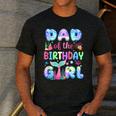 Dad Of The Birthday Mermaid Girl Family Matching Party Men's Casual T-Shirt Dark Grey