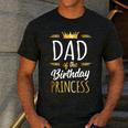 Dad Of The Birthday Princess Shirt Daddy Men Birthday Party Men's Casual T-Shirt Dark Grey