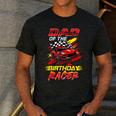 Dad Of The Birthday Racer Race Car Party Family Matching Men's Casual T-Shirt Dark Grey Dad Of The Birthday Racer Race Car Party Family Matching Men's Casual T-Shirt Dark Grey