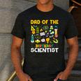 Dad Of The Birthday Scientist Matching Science Birthday Men's Casual T-Shirt Dark Grey