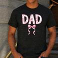 Dad Birthday Squad Matching Coquette Bow Family Party Men's Casual T-Shirt Dark Grey