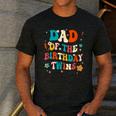 Dad Of The Birthday Twins Boys Girls Party Retro Bday Men's Casual T-Shirt Dark Grey