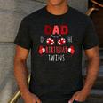 Dad Of The Birthday Twins Ladybug Birthday Family Matching Men's Casual T-Shirt Dark Grey