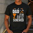If Dad Can't Fix It We'Re All Screwed Men's Casual T-Shirt Dark Grey If Dad Can't Fix It We'Re All Screwed Men's Casual T-Shirt Dark Grey