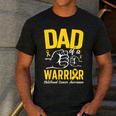 Dad Of A Childhood Cancer Warrior Childhood Cancer Awareness Men's Casual T-Shirt Dark Grey