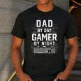 Dad By Day Gamer By Night PC Gaming Gift Men's Casual T-Shirt Dark Grey