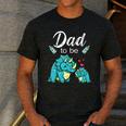 Dad To Be Dinosaur Baby Shower For Boy Men's Casual T-Shirt Dark Grey