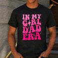 In My Dad Era Girl Groovy Retro Papa Fathers Day Men's Casual T-Shirt Dark Grey