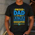 Dad Of An Extraordinary Daughter Down Syndrome Awareness Day Men's Casual T-Shirt Dark Grey