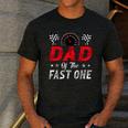 Dad Of The Fast One 1st Birthday Racing Car Family Men's Casual T-Shirt Dark Grey