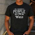 Dad My Favorite People Calls Me Welo Grandpa Father's Day Men's Casual T-Shirt Dark Grey