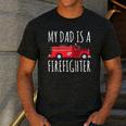 My Dad Is A Firefighter Men's Casual T-Shirt Dark Grey