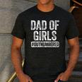 Dad Of Girls Outnumbered Shirt Men Daddy Fathers Day Men's Casual T-Shirt Dark Grey