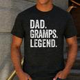 Dad Gramps Legend Vintage Distressed Bold Gramps Graphic Men's Casual T-Shirt Dark Grey