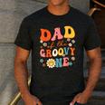Dad Of The Groovy One 1st Birthday Pregnancy Announcement Men's Casual T-Shirt Dark Grey