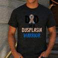 Dad Of A Hip Dysplasia Warrior Beige Blue Hip Dysplasia Men's Casual T-Shirt Dark Grey