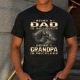 Being a Dad Is An Honor Grandpa Is Priceless Fathers Day Men's Casual T-Shirt Dark Grey