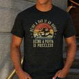 Being A Dad Is An Honor Being A Poppa Is Priceless Poppa Men's Casual T-Shirt Dark Grey