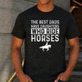 Dad Of Horse Lover Equestrian Horseback Rider Men's Casual T-Shirt Dark Grey