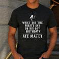 Dad Joke Pirates 80th Birthday Aye Matey T-Shirt Men's Casual T-Shirt Dark Grey