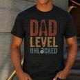 Dad Level Unlocked Father To Be New Daddy Men's Casual T-Shirt Dark Grey