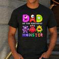 Dad Little Monster Kids 1st Birthday Party Family Monster Small Men's Casual T-Shirt Dark Grey