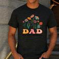 Dad Of The Little Wildflower Birthday Party Baby Shower Men's Casual T-Shirt Dark Grey