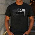 Dad The Man The Myth The Grill Master USA Flag Father's Day Men's Casual T-Shirt Dark Grey