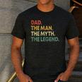 Dad The Man The Myth The Legend Men Dad Father's Day Men's Casual T-Shirt Dark Grey