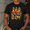 Dad And Mom Birthday Boy Building Bricks Family Party Decor Men's Casual T-Shirt Dark Grey Dad And Mom Birthday Boy Building Bricks Family Party Decor Men's Casual T-Shirt Dark Grey